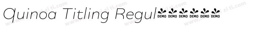 Quinoa Titling Regul字体转换